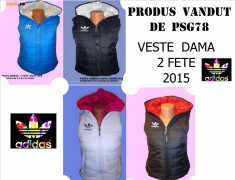 VESTE DAMA ADIDAS ,2 FETE ,MATERIAL IMPERMEABIL , MODEL 2014-2015 ,LIVRARE GRATUITA foto