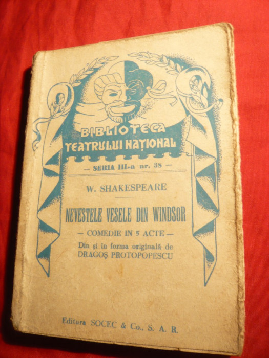 W.Shakespeare - Nevestele Vesele din Windsor - Ed. 1946 Biblioteca Teatrului National