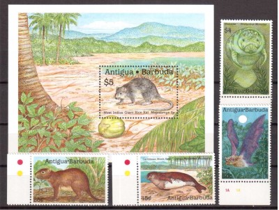 ANTIGUA&amp;amp;amp;BARBUDA 1989, Fauna, serie neuzata, MNH foto