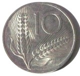 G5. ITALIA 10 LIRE 1968 PLUG, 1.60 g., Aluminum, 23.25 mm XF / AUNC **, Europa