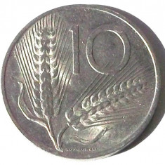 G5. ITALIA 10 LIRE 1968 PLUG, 1.60 g., Aluminum, 23.25 mm XF / AUNC **