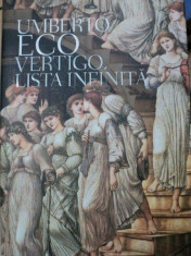 VERTIGO LISTA INFINITA- UMBERTO ECO, 2009 foto