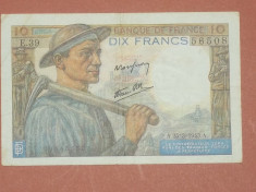 Franta 10 Francs 1943 VF+++ foto