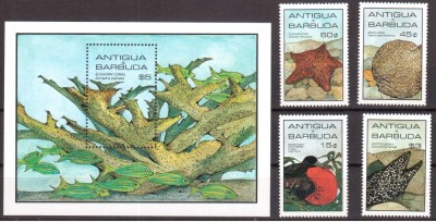 ANTIGUA&amp;amp;amp;BARBUDA 1985, Fauna, serie neuzata, MNH foto