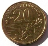 G5. GRECIA 20 DRACHMES DRAHME 1990, 7 g, 24.5 mm, Dionysios Solomos AUNC **