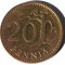 G5. FINLANDA 20 PENNIA 1989, 4.50 g., Aluminum-Bronze, 22.5 mm **