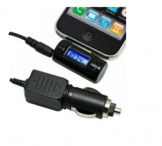 Modulator FM auto pt Iphone Ipad transmitator emitator FM wireless cu telecomanda ! foto