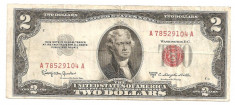 SUA USA 2 DOLARI DOLLARS 1953 C F foto