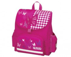 GHIOZDAN ERGONOMIC NEECHIPAT, dimensiune 26x24x14cm, motiv Mini Softbag Pink Butterfly, HERLITZ foto