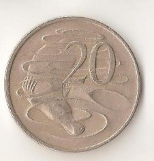 Moneda 20 cents 1970 - Australia foto