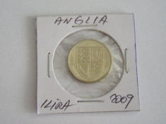 CMS1 - MONEDA ANGLIA - O LIRA STERLINA EMISA IN ANUL 2009 foto