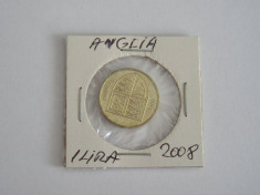 CMS1 - MONEDA ANGLIA - O LIRA STERLINA EMISA IN ANUL 2008 foto