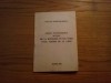 L`ETAT ECONOMIQUE ACTUEL DE LA ROUMANIE ET LES VOIES POUR SORTIR DE LA CRISE - N. N. Constantinescu - 1992, 51 p. lb. franceza, Alta editura