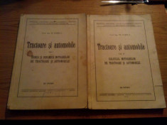 TRACTOARE SI AUTOMOBILE --- Tr, Bobeica -- 2 volume, 1959, curs litografiat foto