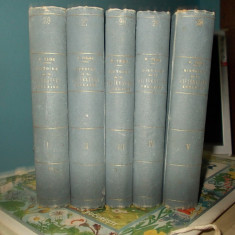 HIPPOLYTE TAINE - ISTORIA LITERATURII ENGLEZE ( HISTOIRE DE LA LITTERATURE ANGLAISE ) * 5 VOLUME - EDITIA VI-A - HACHETTE - PARIS - 1885-1887