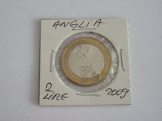 CMS1 - MONEDA ANGLIA - 2 LIRE STERLINE EMISA IN ANUL 2009 - OMAGIALA foto