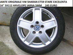 JANTE ORIGINALE VW SHARAN 16 5X112 STARE FB foto