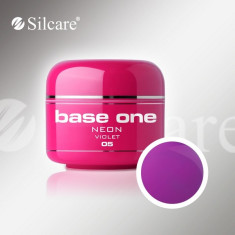 gel uv Polonia Silcare Base one color neon violet 5 ml, pentru unghii false / manichiura, IMPORTATOR DIRECT, cod 05 foto
