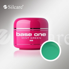 gel uv Polonia Silcare Base one color Mint Green 5 ml, pentru unghii false / manichiura, gel colorat verde, IMPORTATOR DIRECT, cod 22 foto