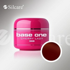 gel uv Polonia Silcare Base one color Cherry Lady 5 ml, pentru unghii false / manichiura, gel colorat visiniu, IMPORTATOR DIRECT, cod 36B foto