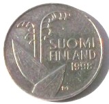 G5. FINLANDA 10 PENNIA 1998, 1.80 g., Copper-Nickel, 16.3 mm LACRAMIOARE **, Europa