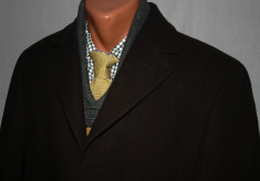 Palton barbati STONE marimea 48 (M) culoarea maro din lana si casmir foto
