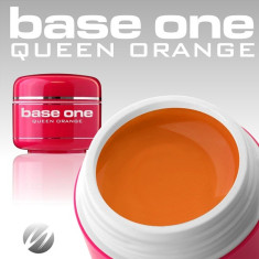 gel uv Polonia Silcare Base One color Queen Orange 5 ml, pentru unghii false semitransparent, gel colorat portocaliu, IMPORTATOR DIRECT, cod 07 foto