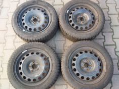 jante genti roti 5x100 R16 vw golf 4 audi a3 octavia anvelope cauciucuri iarna 205 55 R16 goodyear an 2011 profil 7,5mm foto