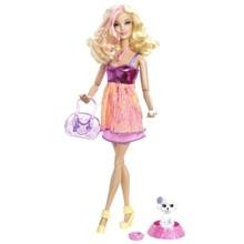 Papusi Barbie Fashionistas Cu Animale De Companie - Blonda Cu Animal De Companie foto