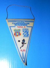 FANION FOTBAL CUPA CAMPIONILOR EUROPENI STEAUA BUCURESTI - IFK GOTEBORG - 15 MARTIE 1989 (01199) foto