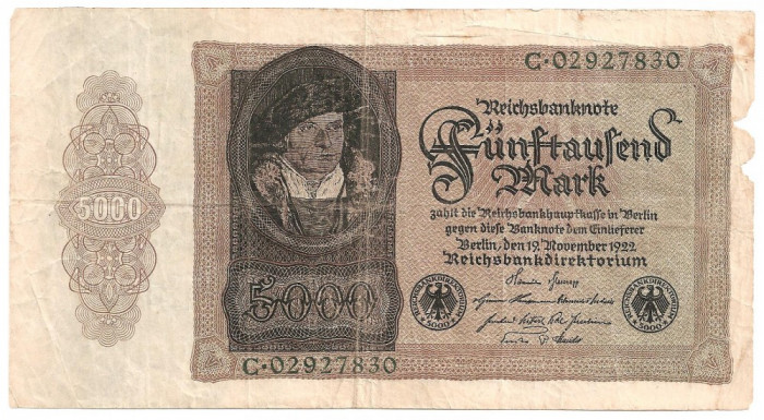 GERMANIA 5000 MARCI 1922 Uzata