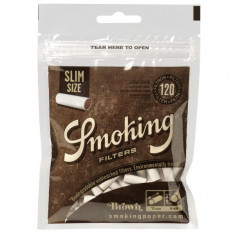 Filtre SMOKING brown slim pentru rulat tutun tigari foto