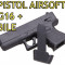 Pistol Airsoft G16 + Plus BILE