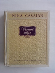 Versuri alese - NINA CASSIAN (Editia I , ilustratii de N. Popescu) / C36P foto