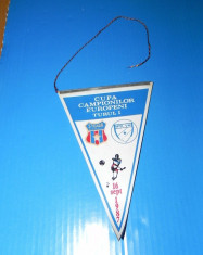 FANION FOTBAL CUPA CAMPIONILOR EUROPENI STEAUA BUCURESTI - MTK BUDAPESTA 16 SEPT 1987 (01197) foto