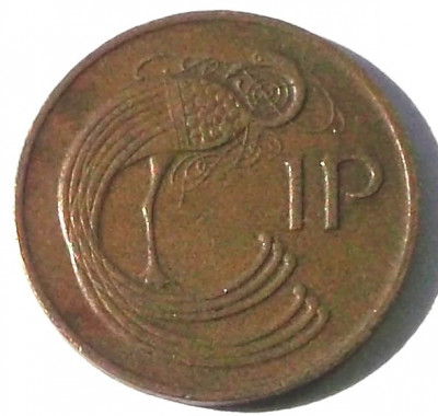 G5. IRLANDA 1 PENNY 1980, 3.56 g., Bronze, 20.3 mm ** foto