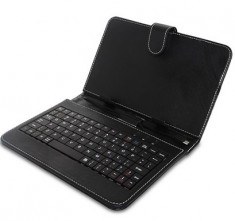 Husa tableta 7&amp;#039;&amp;#039; (inch) cu tastatura din piele7 inch- Disponibil Negru foto