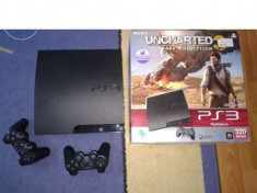 PlayStation 3 - PS3 Slim, hdd 320 Gb + 2 controllere Sony + jocuri + hdmi foto