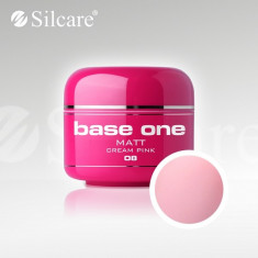 gel uv Polonia Silcare Base one color MAT Cream Pink 5 ml, roz, pentru unghii false / manichiura, IMPORTATOR DIRECT, cod 09 foto