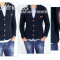 Jacheta tip ZARA fashion bleumarin - jacheta slim fit - jacheta fashion - jacheta casual - CALITATE GARANTATA - cod produs: 2957