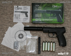 Pistol aer comprimat CO2 Umarex - Airsoft - viteza bilei de pana la 180 m/s - bonus capsule si bile foto