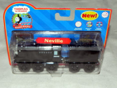 Thomas - Wooden Railway - NEVILLE din lemn cu magnet - ( transport 3 RON la plata in avans ) - DE COLECTIE foto