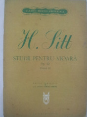 Studii pentru vioara, caiet II, H. Sitt, foto