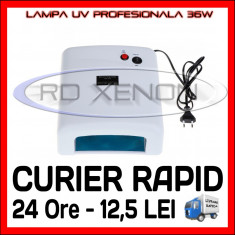 LAMPA UV 36W PROFESIONALA, MANICHIURA UNGHII FALSE GEL UV - 4 BECURI 9W INCLUSE - PRET MINIM, CALITATE MAX foto