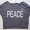 Bluza Fishbone PEACE scurta mas m/l +extra 10% reducere la orice cojoc zara/geaca de iarna