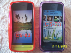 Nokia C5-03 Carcasa silicon 2 bucati foto
