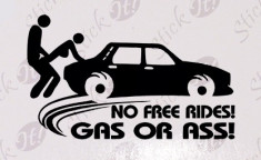 Dacia No Free Rides_Sticker Auto_Tuning_CSTA-002-Dimensiune: 15 cm. X 9 cm. - Orice culoare, Orice dimensiune foto