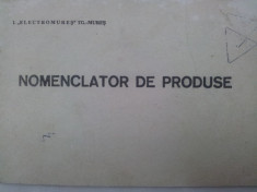 Nomenclator produse I,,Electromures&amp;quot;, Tg. Mures, 1979 foto