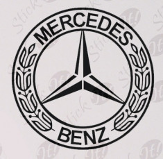 Mercedes Logo_Sticker Auto_Tuning_CDEC-027-Dimensiune: 15 cm. X 15 cm. - Orice culoare, Orice dimensiune foto