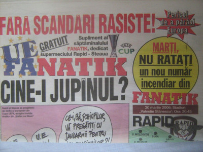 Rapid Bucuresti - Steaua Bucuresti (30 martie 2006) - supliment Fanatik foto